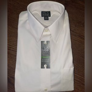 NWT Mens White Joseph A Bank Cotton Dress Shirt